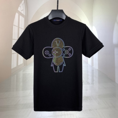 [루이비통]Louis vuitton 2020 Mens Logo Short Sleeved Tshirts - 루이비통 2020 남성 로고 반팔티 Lou02450x.Size(m - 3xl).블랙