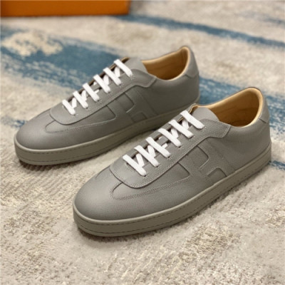 Hermes 2020 Men's Leather Sneakers - 에르메스 2020 남성용 레더 스니커즈,Size(240-270),HERS0362,베이지