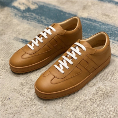 Hermes 2020 Men's Leather Sneakers - 에르메스 2020 남성용 레더 스니커즈,Size(240-270),HERS0363,카멜