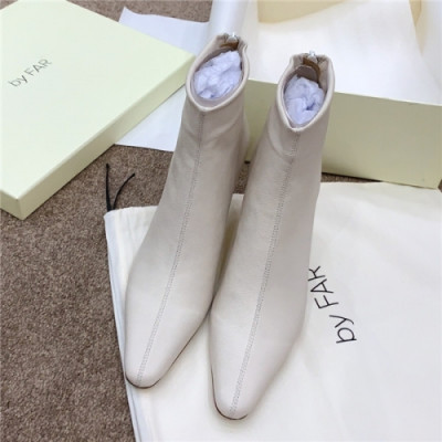 By Far 2020 Women's Leather High Heel Ankle Boots - 바이파 2020 여성용 레더 하이힐 앵글부츠,Size(225-250),BYFS0006,화이트