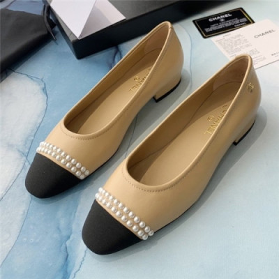 Chanel 2020 Women's Leather Flat - 샤넬 2020 여성용 레더 플렛,Size(225-250),CHAS0500,베이지