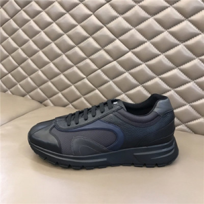 Prada 2020 Men's Leather Sneakers - 프라다 2020 남성용 레더 스니커즈,Size(240-270),PRAS0624,블랙