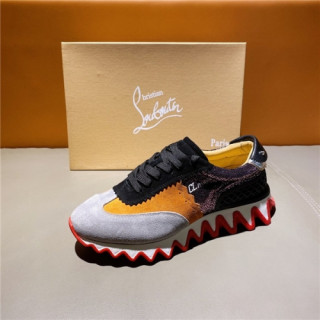Christian Loubutin 2020 Men's Leather Sneakers - 크리스챤루부탱 2020 남성용 레더 스니커즈,Size(240-270),CLS0106,옐로우