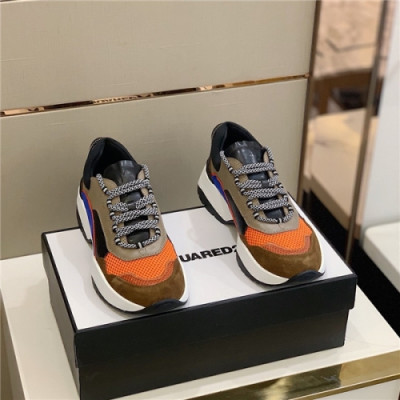 Dsquared 2020 Men's Leather Sneakers - 디스퀘어드 2020 남성용 레더 스니커즈,Size(240-270),DSQS0016,오렌지