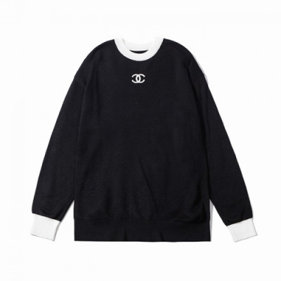 [샤넬]Chanel 2020 Mens 'cc' Logo Crew-neck Sweaters - 샤넬 2020 남성 'cc' 로고 크루넥 스웨터 Cnl0880x.Size(s - xl).블랙