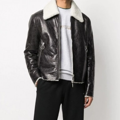 [오프화이트]Off-white 2020 Mens Logo Casual Leather Jackets - 오프화이트 2020 남성 로고 캐쥬얼 가죽 자켓 Off0613x.Size(m - 3xl).블랙