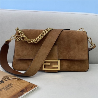 Fendi 2020 Women's Baguette Cross Bag,32cm - 펜디 2020 여성용 바게트 크로스백,32cm,FENB0619,카멜