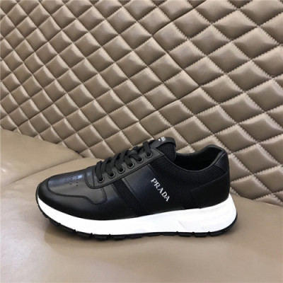 Prada 2020 Men's Leather Sneakers - 프라다 2020 남성용 레더 스니커즈,Size(240-270),PRAS0625,블랙