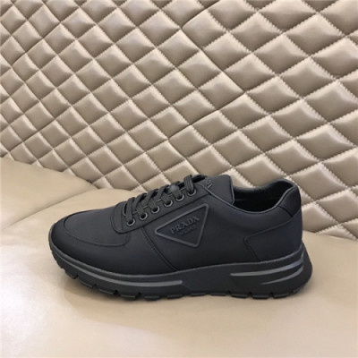 Prada 2020 Men's Leather Sneakers - 프라다 2020 남성용 레더 스니커즈,Size(240-270),PRAS0627,블랙
