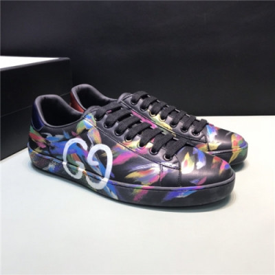Gucci 2020 Men's Leather Sneakers - 구찌 2020 남성용 레더 스니커즈,Size(240-270),GUCS1338,블랙
