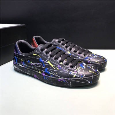 Gucci 2020 Men's Leather Sneakers - 구찌 2020 남성용 레더 스니커즈,Size(240-270),GUCS1344,블랙