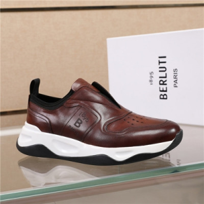Berluti 2020 Men's Leather Sneakers - 벨루티 2020 남성용 레더 스니커즈,Size(240-270),BERTS0155,브라운