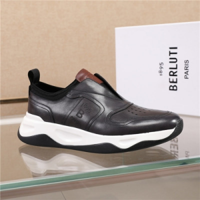 Berluti 2020 Men's Leather Sneakers - 벨루티 2020 남성용 레더 스니커즈,Size(240-270),BERTS0156,블랙
