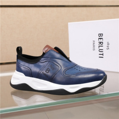 Berluti 2020 Men's Leather Sneakers - 벨루티 2020 남성용 레더 스니커즈,Size(240-270),BERTS0157,블루
