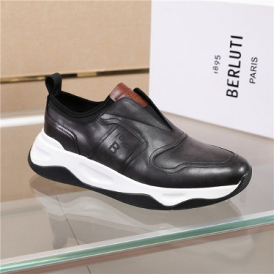 Berluti 2020 Men's Leather Sneakers - 벨루티 2020 남성용 레더 스니커즈,Size(240-270),BERTS0159,블랙