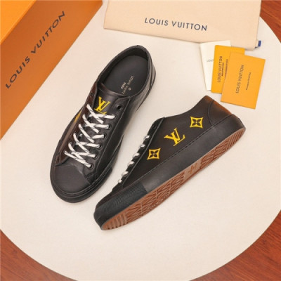 Louis Vuitton 2020 Men's Leather Sneakers - 루이비통 2020 남성용 레더 스니커즈,Size(240-270),LOUS1536,블랙