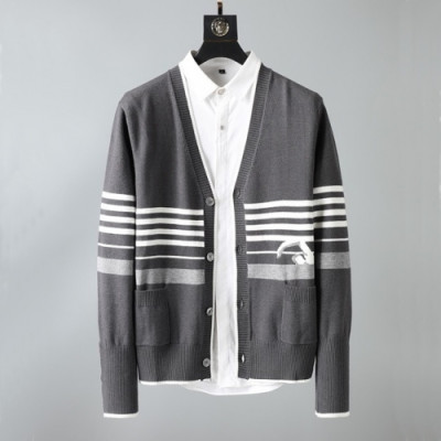 [톰브라운]Thom Browne 2020 Mens Strap V-neck Cardigan - 톰브라운 2020 남성 스트랩 브이넥 가디건 Thom01119x.Size(s - 2xl).그레이