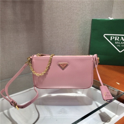 Prada 2020 Women's Leather Shoulder Bag,20cm - 프라다 2020 여성용 레더 숄더백,20cm,PRAB0306,핑크