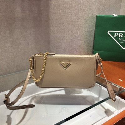 Prada 2020 Women's Leather Shoulder Bag,20cm - 프라다 2020 여성용 레더 숄더백,20cm,PRAB0308,베이지