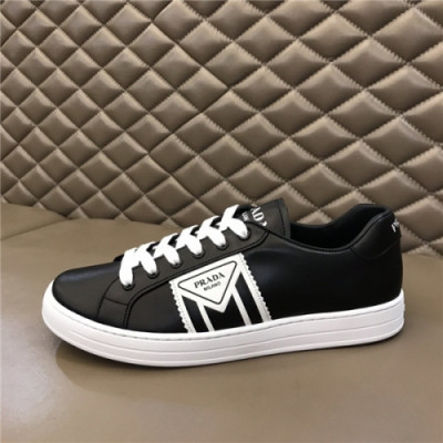 Prada 2020 Men's Leather Sneakers - 프라다 2020 남성용 레더 스니커즈,Size(240-270),PRAS0638,블랙