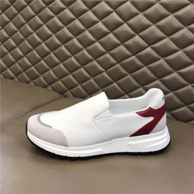 Prada 2020 Men's Leather Sneakers - 프라다 2020 남성용 레더 스니커즈,Size(240-270),PRAS0640,화이트