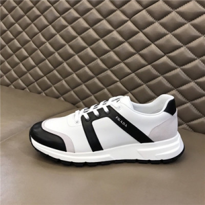 Prada 2020 Men's Leather Sneakers - 프라다 2020 남성용 레더 스니커즈,Size(240-270),PRAS0641,화이트