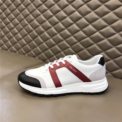 Prada 2020 Men's Leather Sneakers - 프라다 2020 남성용 레더 스니커즈,Size(240-270),PRAS0642,화이트
