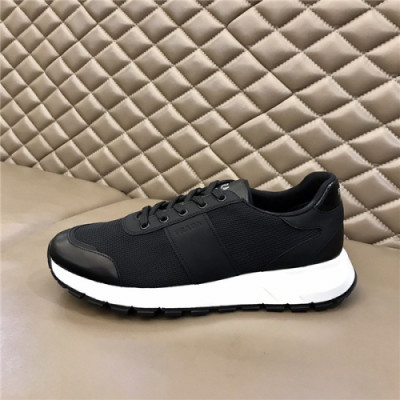 Prada 2020 Men's Leather Sneakers - 프라다 2020 남성용 레더 스니커즈,Size(240-270),PRAS0645,블랙