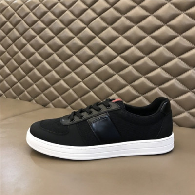 Prada 2020 Men's Leather Sneakers - 프라다 2020 남성용 레더 스니커즈,Size(240-270),PRAS0648,블랙
