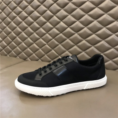 Prada 2020 Men's Leather Sneakers - 프라다 2020 남성용 레더 스니커즈,Size(240-270),PRAS0653,블랙