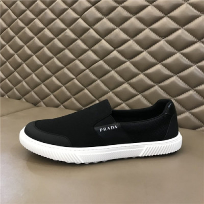 Prada 2020 Men's Leather Sneakers - 프라다 2020 남성용 레더 스니커즈,Size(240-270),PRAS0655,블랙
