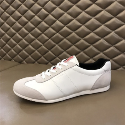 Prada 2020 Men's Leather Sneakers - 프라다 2020 남성용 레더 스니커즈,Size(240-270),PRAS0660,화이트
