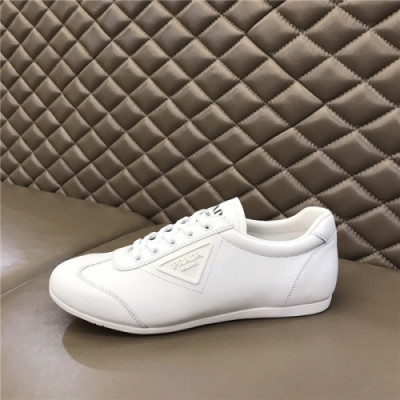 Prada 2020 Men's Leather Sneakers - 프라다 2020 남성용 레더 스니커즈,Size(240-270),PRAS0663,화이트