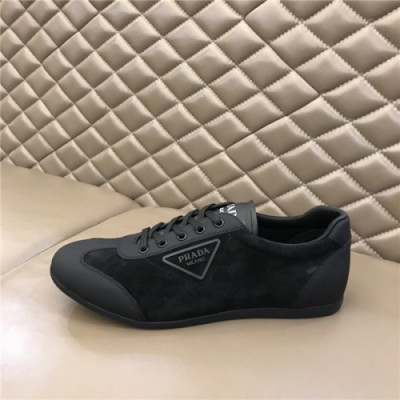 Prada 2020 Men's Leather Sneakers - 프라다 2020 남성용 레더 스니커즈,Size(240-270),PRAS0665,블랙