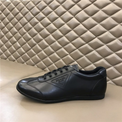 Prada 2020 Men's Leather Sneakers - 프라다 2020 남성용 레더 스니커즈,Size(240-270),PRAS0666,블랙