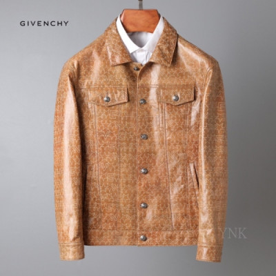 [지방시]Givenchy 2020 Mens Logo Casual Leather Jackets - 지방시 2020 남성 로고 캐쥬얼 레더 자켓 Giv0506x.Size(m - 3xl).오렌지