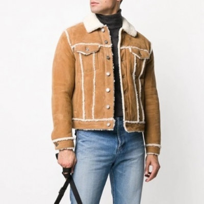 [입생로랑]Saint Laurent 2020 Mens Classic Leather Jackets - 입생로랑 2020 남성 클래식 가죽 자켓 Ysl0107x.Size(m - 3xl).카멜