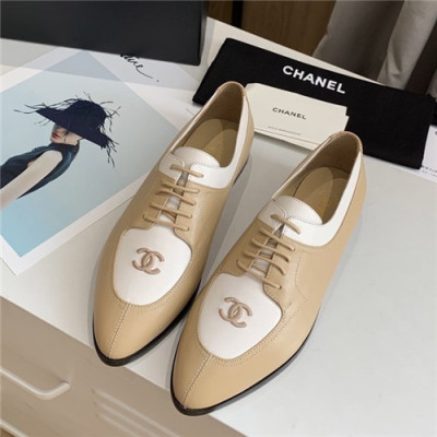 Chanel 2020 Women's Leather Flat - 샤넬 2020 여성용 레더 플렛,Size(225-250),CHAS0508,베이지