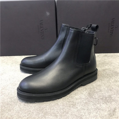 Valentino 2020 Men's Leather Ankle Boots - 발렌티노 2020 남성용 레더 앵글 부츠,Size(240-270),VTS0264,블랙