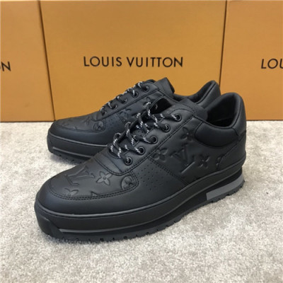 Louis Vuitton 2020 Men's Leather Sneakers - 루이비통 2020 남성용 레더 스니커즈,Size(240-270),LOUS1551,블랙