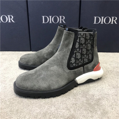 Dior 2020 Men's Leather Ankle Boots - 디올 2020 남성용 레더 앵글부츠,Size(240-270),DIOS0279,그레이