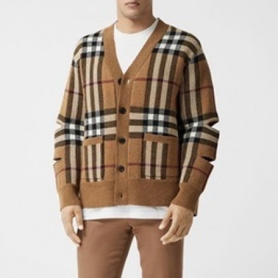 [버버리]Burberry 2020 Mm/Wm Vintage V-neck Wool Cardigan - 버버리 2020 남/녀 빈티지 브이넥 울 가디건 Bur03496x.Size(s - l).브라운