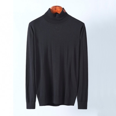 [에르메스]Hermes 2020 Mens Turtle-neck Wool Sweater - 에르메스 2020 남성 터틀넥 울 스웨터 Her0560x.Size(m - 3xl).블랙