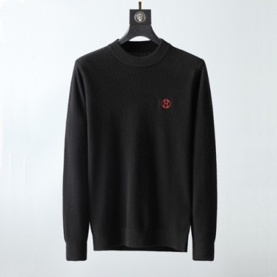 [에르메스]Hermes 2020 Mens Crew-neck Wool Sweater - 에르메스 2020 남성 크루넥 울 스웨터 Her0566x.Size(m - 3xl).블랙