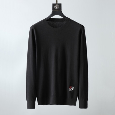 [로에베]Loewe 2020 Mens Logo Crew-neck Wool Sweaters - 로에베 2020 남성 로고 크루넥 울 스웨터 Loe0335x.Size(m - 3xl).블랙