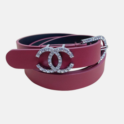 Chanel 2020 Women's Leather Belt - 샤넬 2020 여성용 레더 벨트,2cm,레드