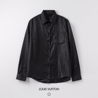 [루이비통]Louis vuitton 2020 Mm/Wm Trendy shirts - 루이비통 2020 남/녀 트렌디 셔츠 Lou02499x.Size(m - 2xl).블랙