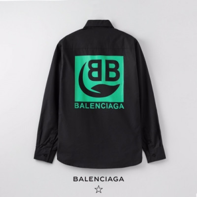 [발렌시아가]Balenciaga 2020 Mens Logo Cotton Tshirts - 발렌시아가 2020 남성 로고 코튼 셔츠 Bal0899x.Size(m - 2xl).블랙