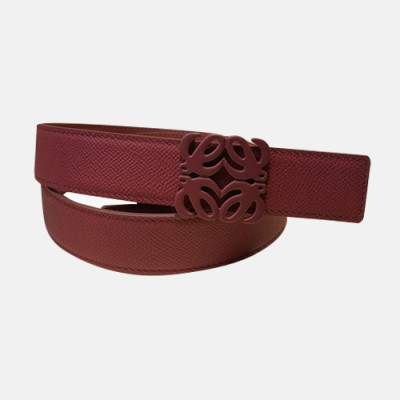 Loevve 2020 Women's Leather Belt - 로에베 2020 여성용 레더 벨트,LOEBT0049.Size(3.2cm).핑크