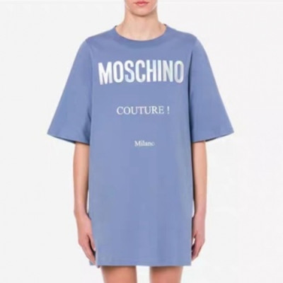 [모스키노]Moschino 2020 Mm/Wm Logo Cotton Short Sleeved Tshirts - 모스키노 2020 남자 로고 코튼 반팔티 Mos0127x.Size(s - l).블루